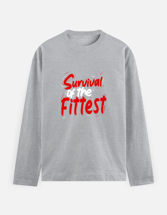 C-Labs Survival of the Fittest Full Sleeve T-Shirt Grey Melange Front_1_c_4_53835c75-70b7-48b3-b884-9e08621cc41d