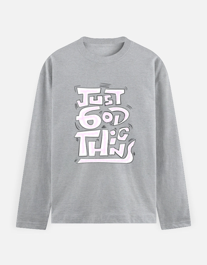 C-Labs Just God Things Full Sleeve T-Shirt Grey Melange Front_1_c_4_686326b7-c369-4844-a251-85bafaef8856