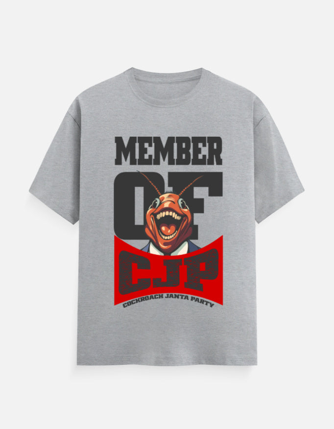 C-Labs Member of Cockroach Janatha Party Classic Crew T-Shirt Grey Melange Front_1_c_4_711c3904-55d1-45a1-86c1-13a9ab79aa1c