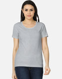 C-Labs C-Standard: Women's Classic T-Shirt (Light) Women's Classic T-Shirt Grey Melange Front_1_c_4_72ae29f8-50dd-4225-8a26-83ec43448394