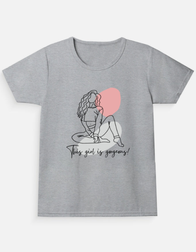 C-Labs This Girl Is Gorgeous Girl Classic Crew T-Shirt Grey Melange Front_1_c_4_75a22113-d8ba-4ed8-83ef-1f9177c491fe
