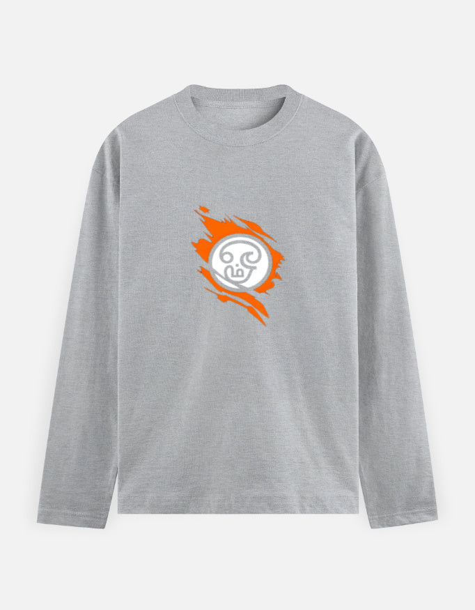 C-Labs Om Full Sleeve T-Shirt Grey Melange Front_1_c_4_7684e062-18df-4429-914d-c5623c32b3fb