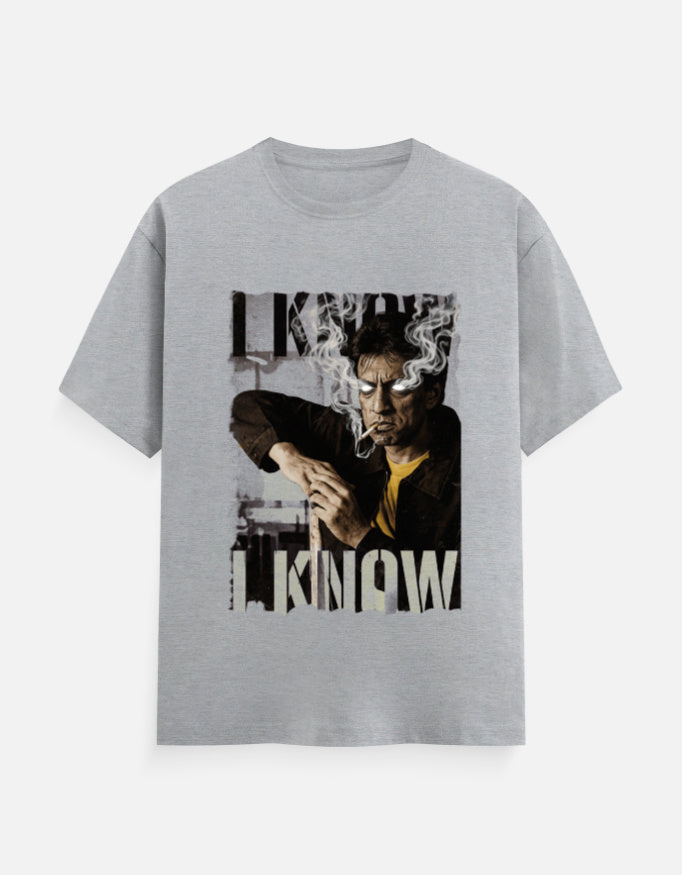 C-Labs I know I know Classic Crew T-Shirt Grey Melange Front_1_c_4_76e7f502-a56c-41ab-a912-b8db2eaddbd9