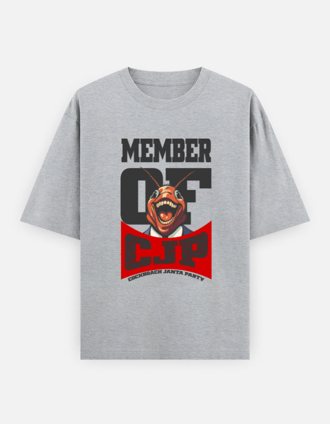 C-Labs Member of Cockroach Janatha Party Oversized Classic T-Shirt Grey Melange Front_1_c_4_771710d1-7cbf-4a4b-a990-f3af48126eb6