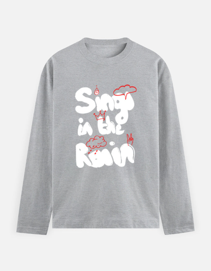 C-Labs Sing In The Rain Full Sleeve T-Shirt Grey Melange Front_1_c_4_773f930f-8754-4c05-a2f0-ee061cbd77ae