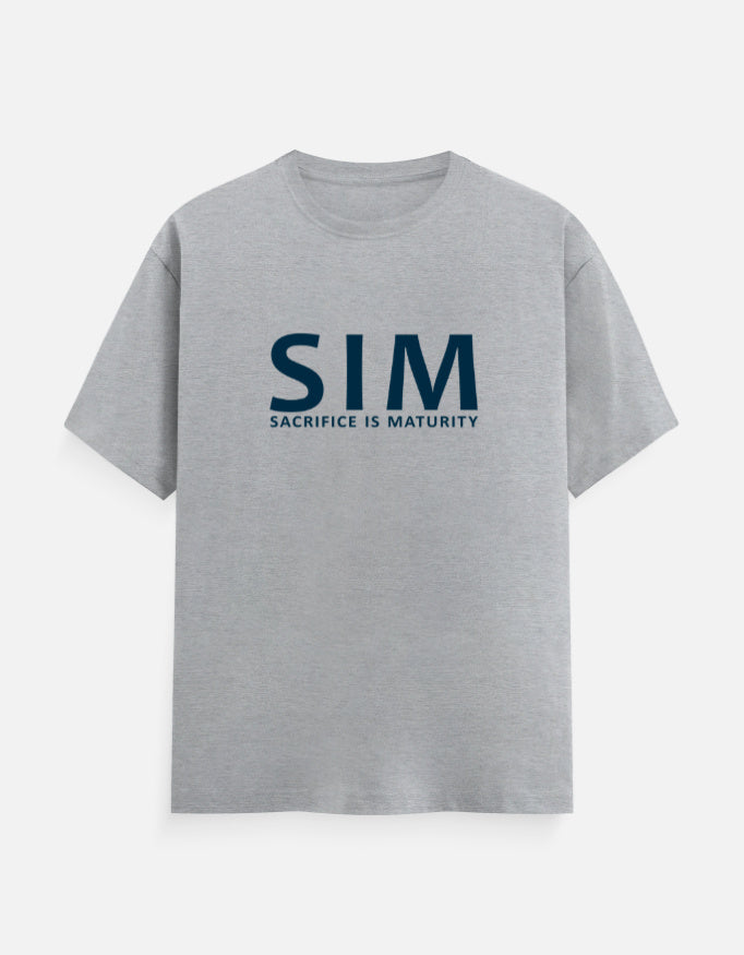 C-Labs Sacrifice Is Maturity Classic Crew T-Shirt Grey Melange Front_1_c_4_7c9b2af1-40b2-4dd8-a9ba-8fd5b0574a50