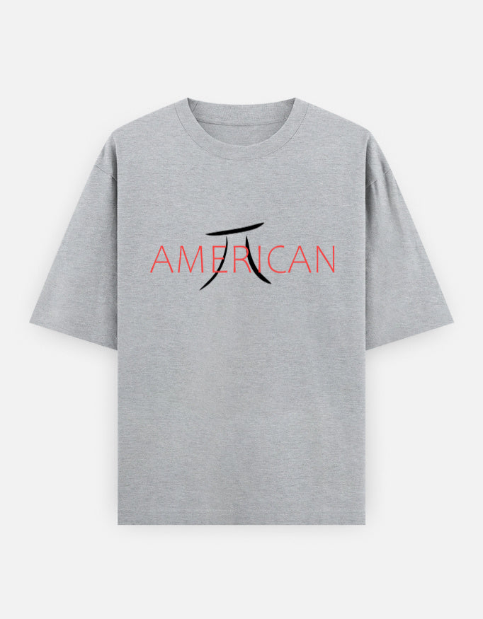 C-Labs AMERICAN PI Oversized Classic T-Shirt Grey Melange Front_1_c_4_7ed5fc12-fdf9-47a3-8458-d1a5a5c2b819