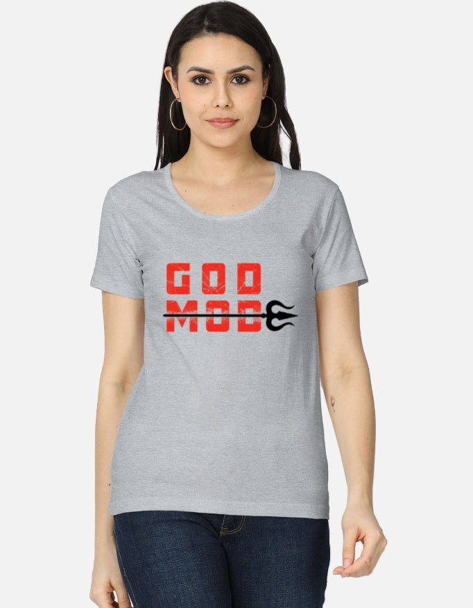 C-Labs Karuppu. God Mode. Women's Classic T-Shirt Grey Melange Front_1_c_4_7ee88401-74e5-4dbd-a408-130659dafe90