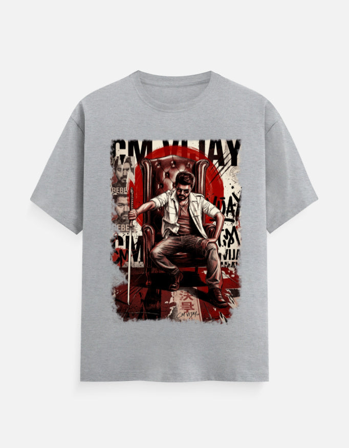 C-Labs CM VIJAY Classic Crew T-Shirt Grey Melange Front_1_c_4_7fab0a76-3683-4b2e-8c69-ed8bdde00c4e