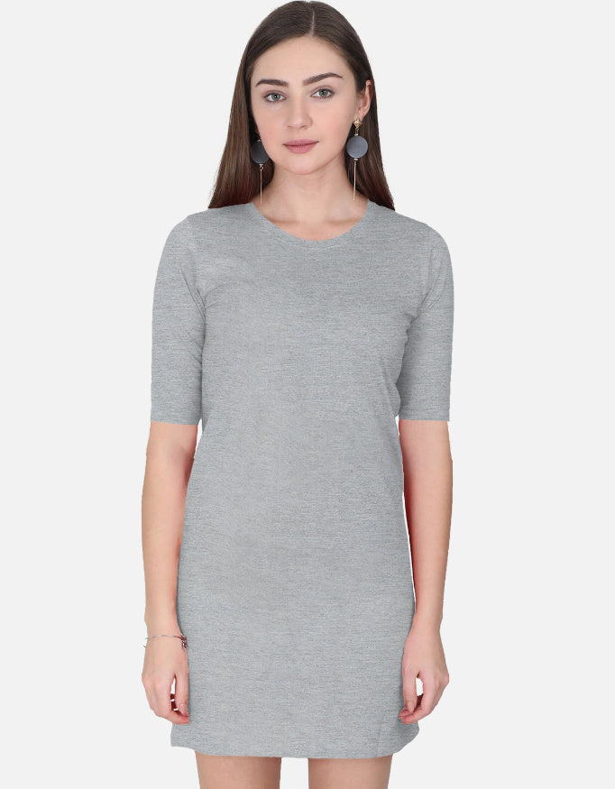 C-Labs C-Standard: T-Shirt Dress T-Shirt Dress Grey Melange Front_1_c_4_872d1756-5a55-4248-967b-3039133adb92