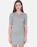 C-Labs C-Standard: T-Shirt Dress T-Shirt Dress Grey Melange Front_1_c_4_872d1756-5a55-4248-967b-3039133adb92