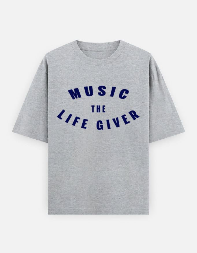 C-Labs Music The Life Giver Oversized Classic T-Shirt Grey Melange Front_1_c_4_8a6f593f-730e-491e-93fc-e7c05ae50080