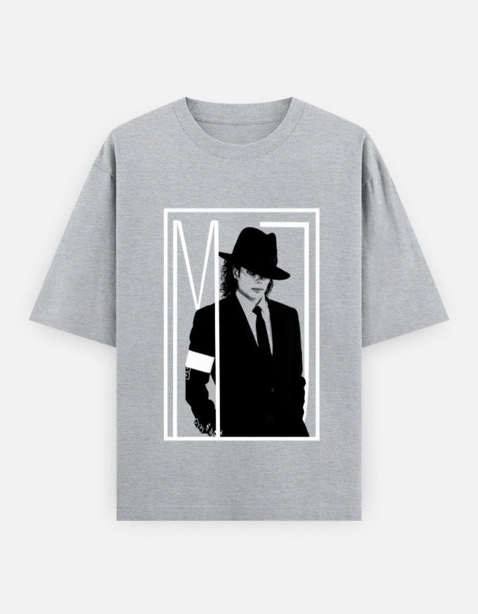 C-Labs Michael Jackson Oversized Classic T-Shirt Grey Melange Front_1_c_4_93372fd1-62ba-4b03-b31b-38b8badaecdc