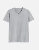 C-Labs C-Standard: V Neck T-Shirt V-Neck T-Shirt Grey Melange Front_1_c_4_951c6b7e-96e3-4543-ad91-0ffc4b6998f5