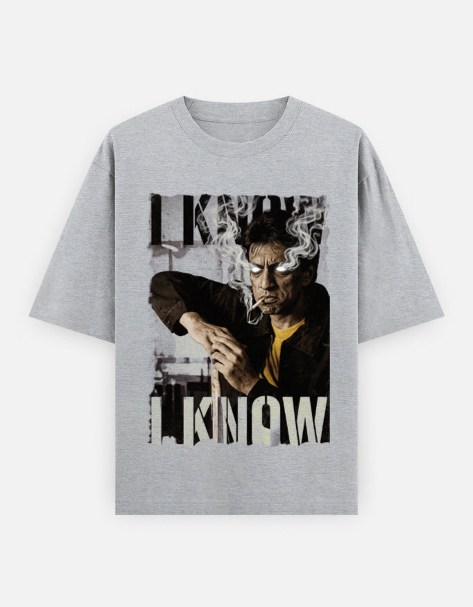 C-Labs I know I know Oversized Classic T-Shirt Grey Melange Front_1_c_4_995e989f-9230-4f56-9456-691462ae6973