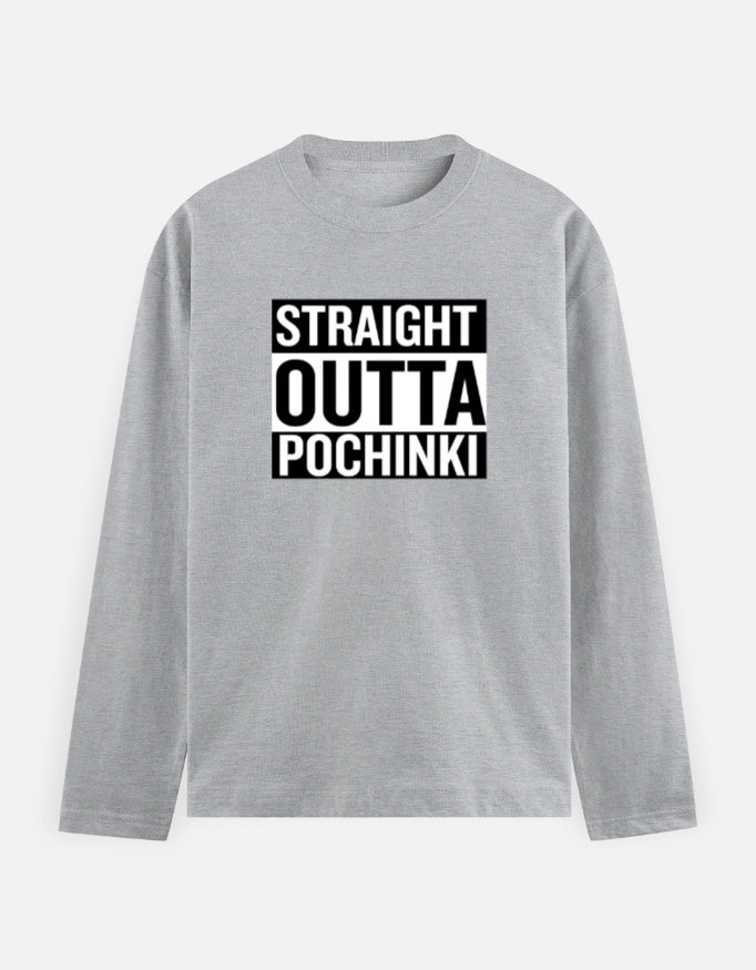 C-Labs Straight Outta Pochinki Full Sleeve T-Shirt Grey Melange Front_1_c_4_9eac8c1c-b92a-4796-8b2a-306a63adffb4