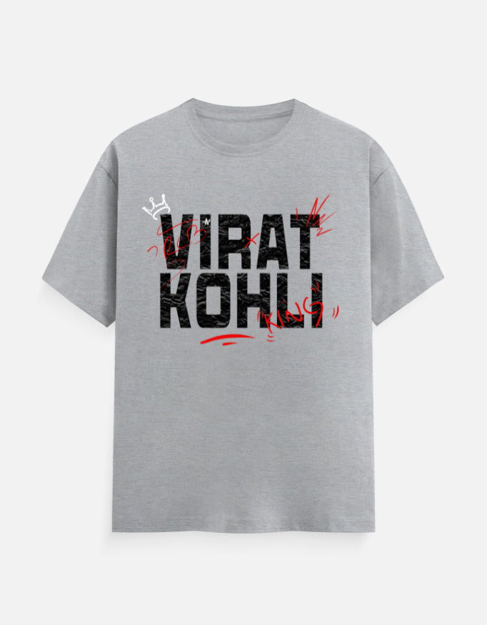 C-Labs King Virat Kohli Classic Crew T-Shirt Grey Melange Front_1_c_4_a9ecc43a-49b1-44d6-ab10-260554caefd3