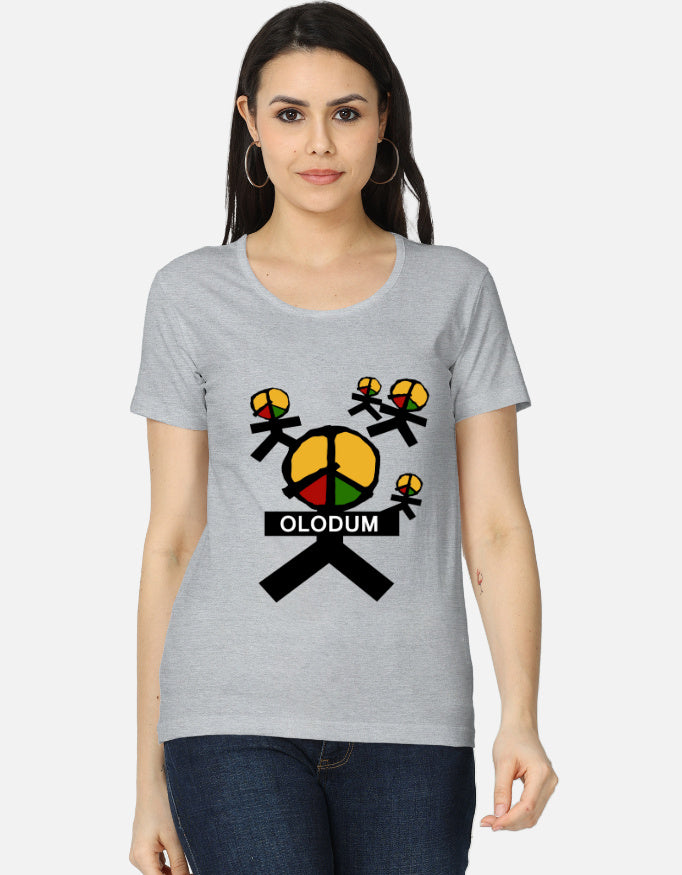 C-Labs Michael Jackson – Olodum Women's Classic T-Shirt Grey Melange Front_1_c_4_b4e8f856-9146-45fe-9994-2b6cda93c444