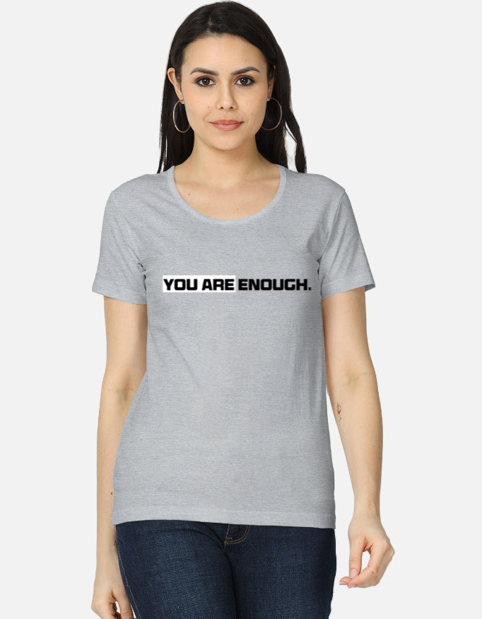 C-Labs You Are Enough Women's Classic T-Shirt Grey Melange Front_1_c_4_b5e02eb5-7a8b-43e1-984a-9a67647d758c