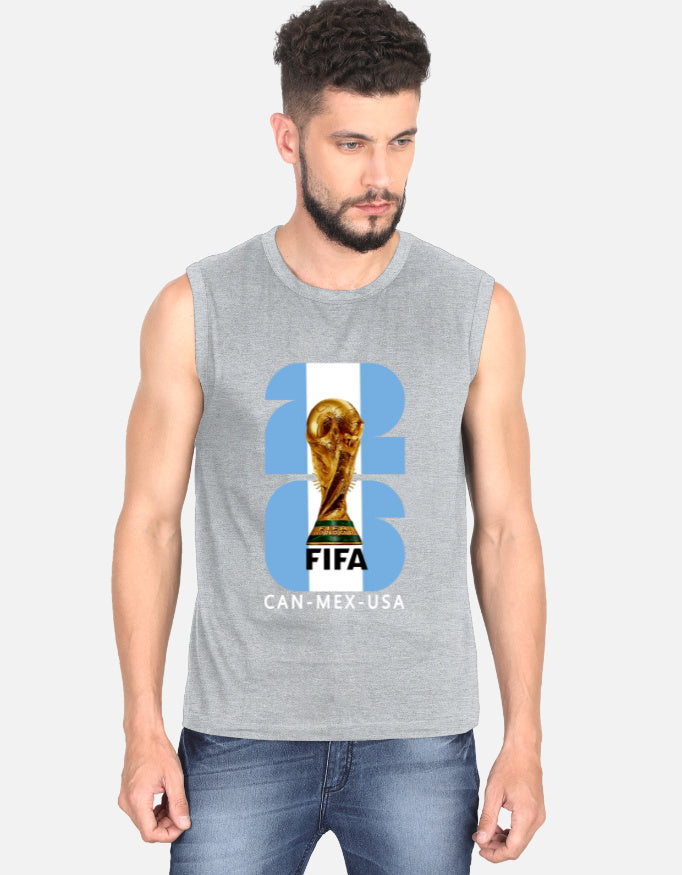 C-Labs Argentina 26 Sleeveless T-Shirt Grey Melange Front_1_c_4_b7c12378-bef1-4230-972f-e146598e83f6