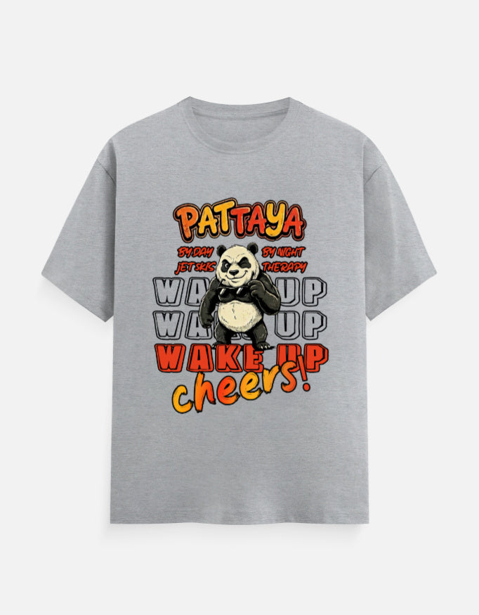 C-Labs Pattaya Wake Up Classic Crew T-Shirt Grey Melange Front_1_c_4_b9636498-25a4-444f-87bf-6b5dbb930b3b