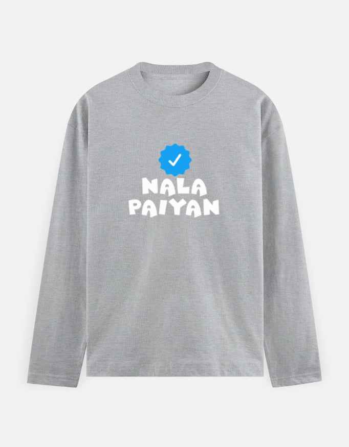 C-Labs Verified Nala Paiyan Full Sleeve T-Shirt Grey Melange Front_1_c_4_b96a9465-7b24-4370-a38b-16d3cb4631d6