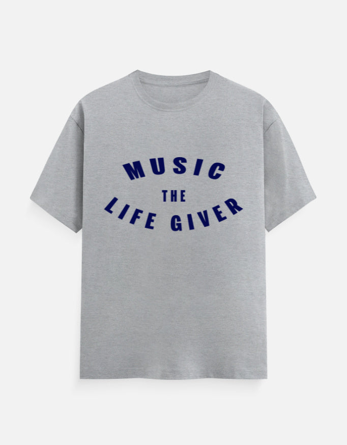 C-Labs Music The Life Giver Classic Crew T-Shirt Grey Melange Front_1_c_4_bb2fc5a8-ef18-49af-91c3-2c8a1ed70106