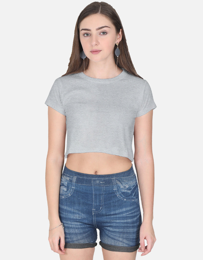 C-Labs C-Minimal: Crop Top Crop Top Grey Melange Front_1_c_4_bf139b3c-7d38-4eab-a680-21565f73e5e3