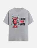 C-Labs I'm Not Your Robot Classic Crew T-Shirt Grey Melange Front_1_c_4
