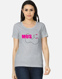 C-Labs Music Women's Classic T-Shirt Grey Melange Front_1_c_4