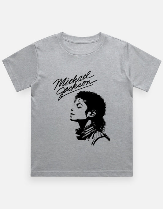 C-Labs Michael Jackson Boy Classic Crew T-Shirt Grey Melange Front_1_c_4_d9f2afc0-1ac7-422d-913b-02ef3b77fb59
