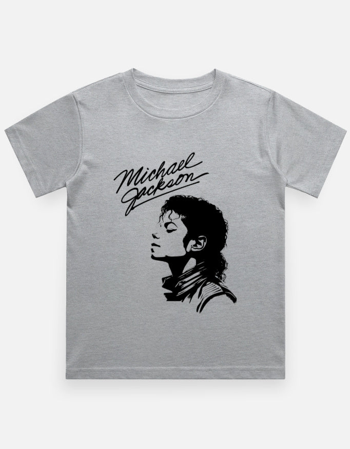 C-Labs Michael Jackson Boy Classic Crew T-Shirt Grey Melange Front_1_c_4_d9f2afc0-1ac7-422d-913b-02ef3b77fb59