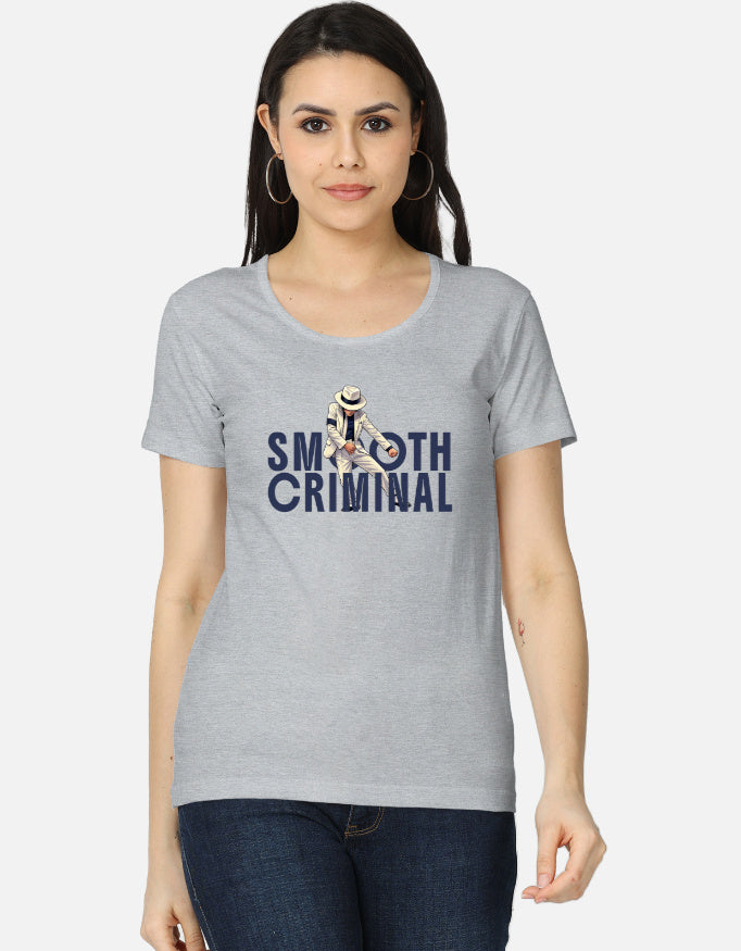 C-Labs Smooth Criminal Women's Classic T-Shirt Grey Melange Front_1_c_4_e0694334-c15c-417f-80fb-4dd88ab6c0df