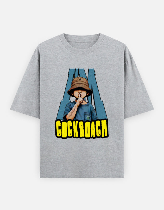C-Labs I'm Cockroach Oversized Classic T-Shirt Grey Melange Front_1_c_4_e1685ee0-48e6-4da0-851d-82a19056254d