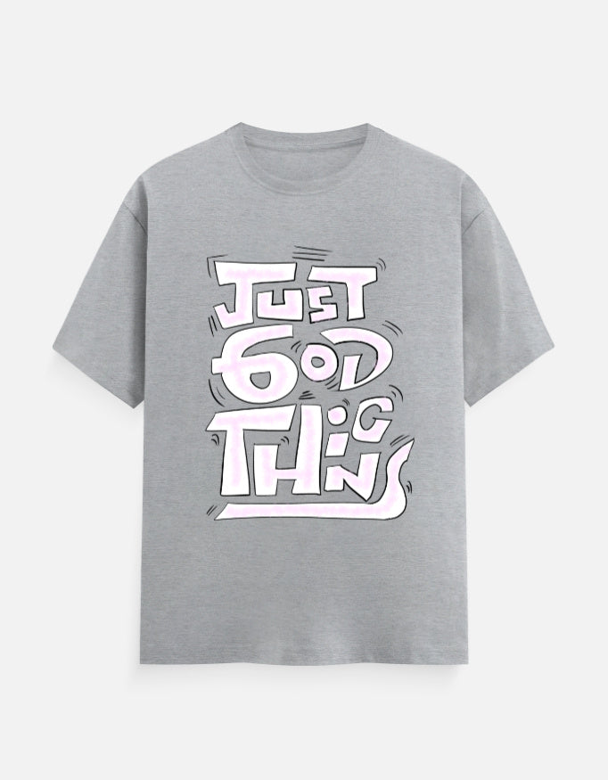 C-Labs Just God Things Classic Crew T-Shirt Grey Melange Front_1_c_4_e5ed000b-59ba-47ea-b309-cb8b492cbcd8