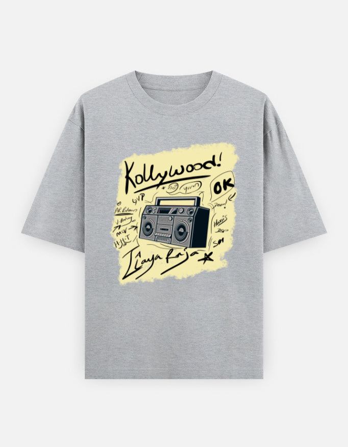 C-Labs Kollywood Music Oversized Classic T-Shirt Grey Melange Front_1_c_4_e7d99114-2b4b-42c4-a2f8-96c98ba51a12