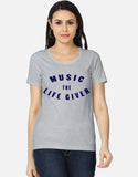 C-Labs Music The Life Giver Women's Classic T-Shirt Grey Melange Front_1_c_4_f30f6032-bab9-4d70-9b4d-90c0f8d2f3ba