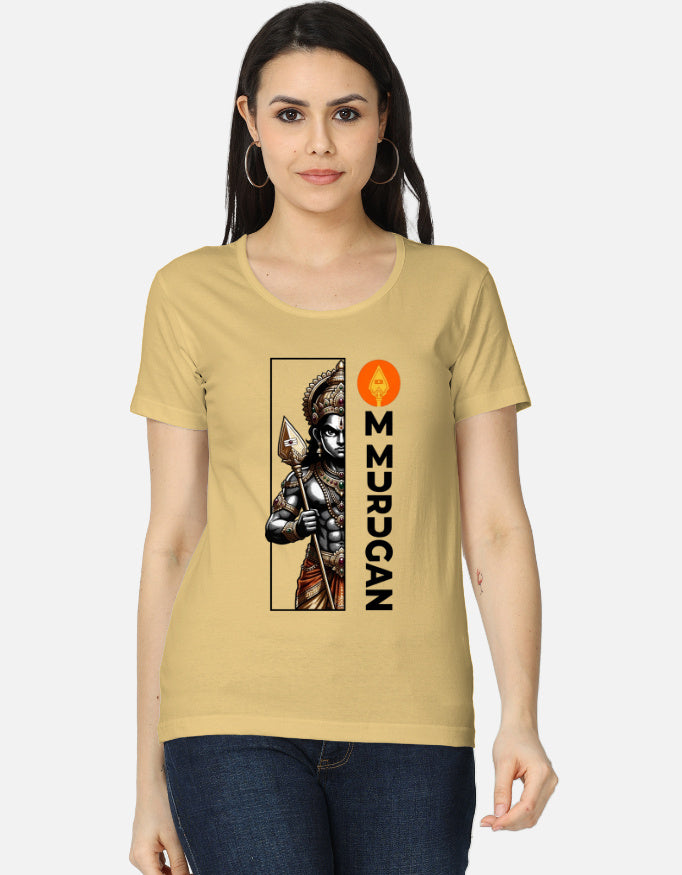 C-Labs Om Murugan Women's Classic T-Shirt Beige Front_1_c_51_2dc0a1ab-cd1b-4870-8e3b-a7413a836f43