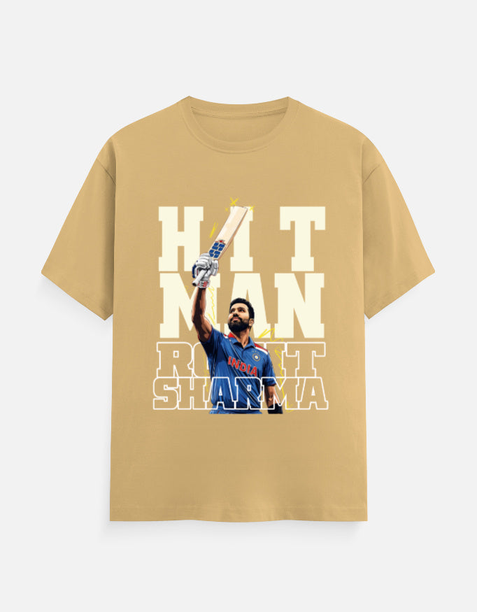 C-Labs Hit Man Rohit Sharma Classic Crew T-Shirt Beige Front_1_c_51_84213925-1e89-493b-bc32-9bbea08989c4
