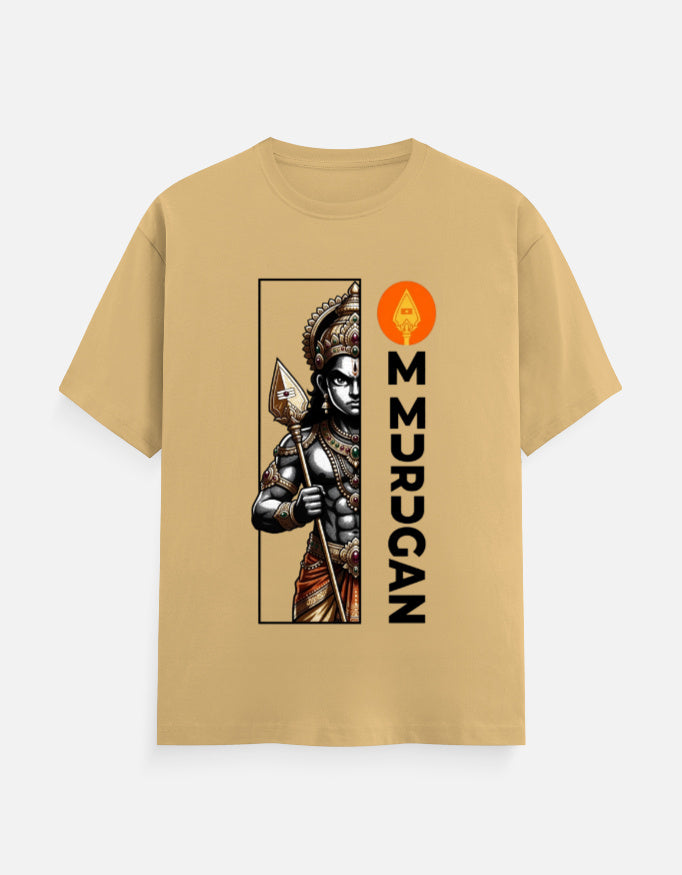 C-Labs Om Murugan Classic Crew T-Shirt Beige Front_1_c_51_a3d6bbc9-4765-4ece-8087-1817798eabc2