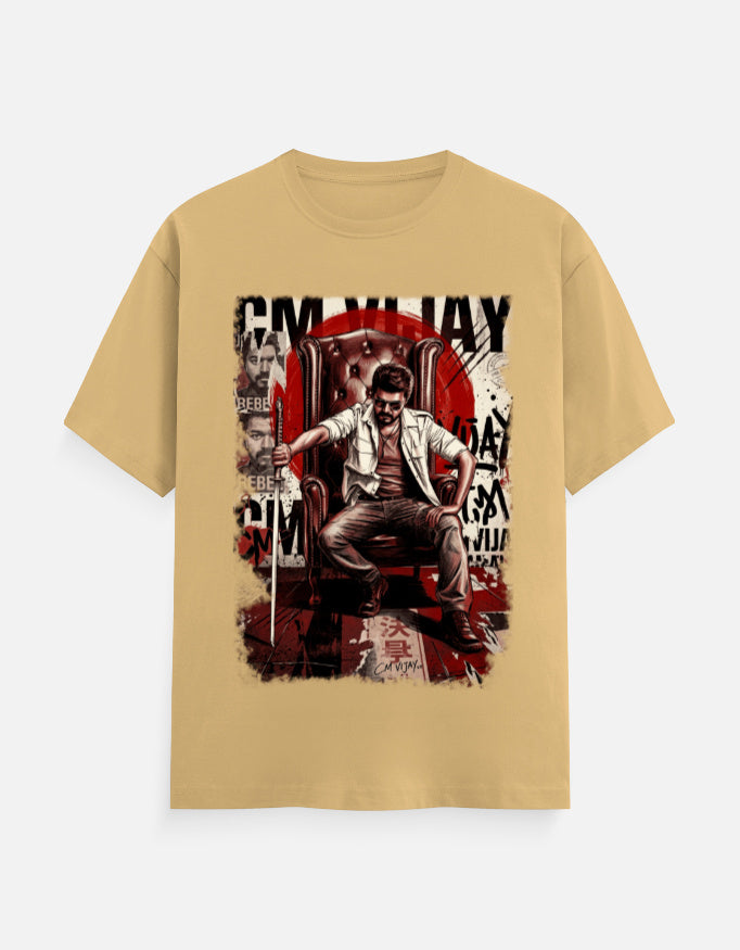 C-Labs CM VIJAY Classic Crew T-Shirt Beige Front_1_c_51_a47238d0-f729-404d-8d78-4c676323366f