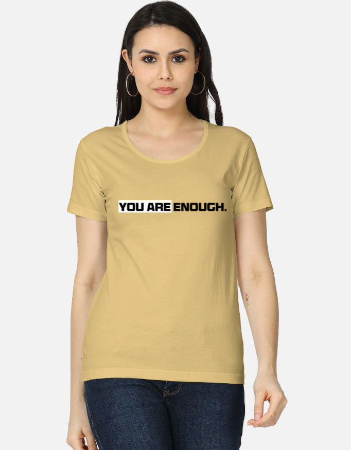 C-Labs You Are Enough Women's Classic T-Shirt Beige Front_1_c_51_acecc5c6-c61e-4a7f-aa47-903a15c09fd6