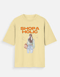 C-Labs Shopaholic Oversized Classic T-Shirt Beige Front_1_c_51_afbecf68-096c-4694-a709-d315b0e14c6b