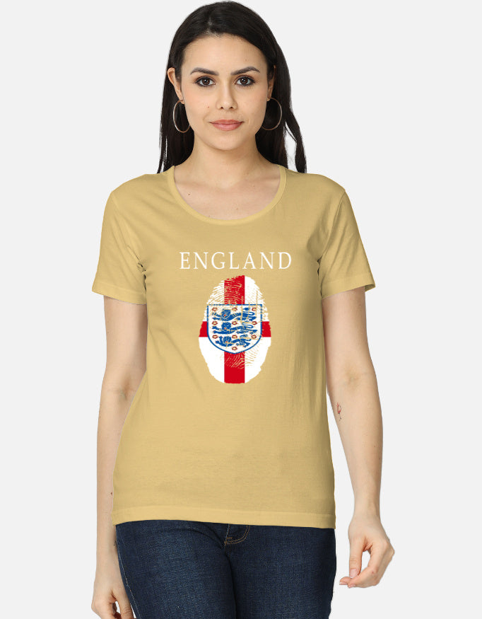 C-Labs England Women's Classic T-Shirt Beige Front_1_c_51_c281166d-0066-4dc3-9d84-5d114e670f7d