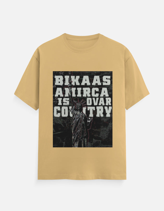 C-Labs Bikaas Amirca Is Ovar Country Classic Crew T-Shirt Beige Front_1_c_51_e959702c-8963-436e-ade0-199e2a7c5455