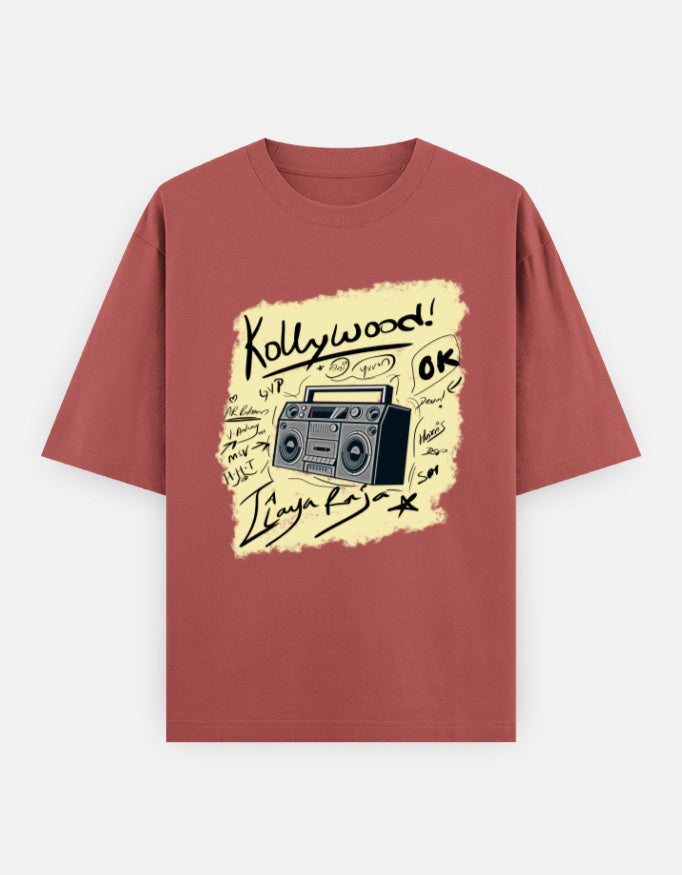 C-Labs Kollywood Music Oversized Classic T-Shirt Coral Front_1_c_52_02b3579b-fff7-498c-966e-f7fa9a47e5fc