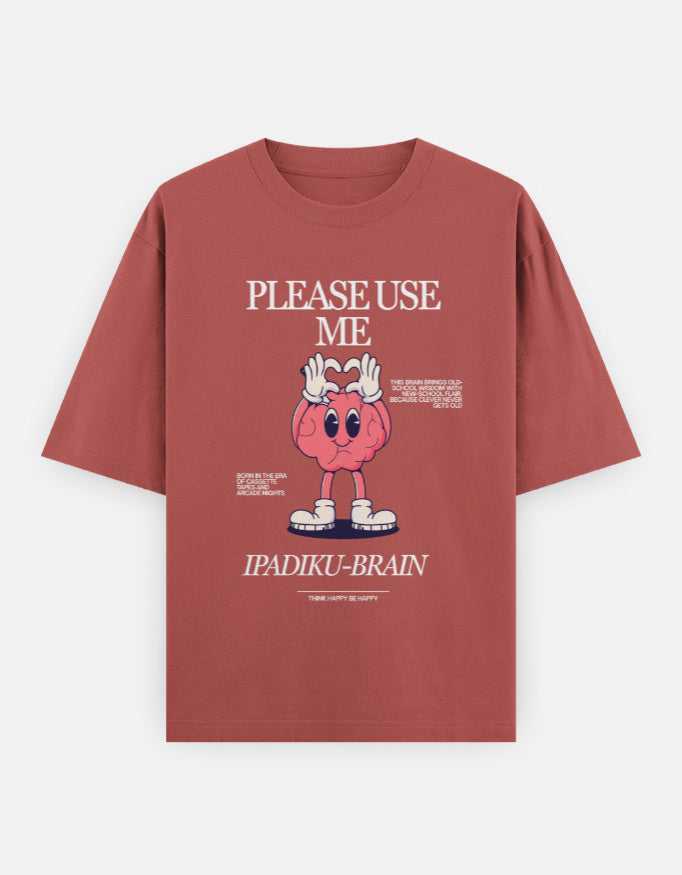 C-Labs Please use me ipadiku "Brain" Oversized Classic T-Shirt Coral Front_1_c_52_32c81d7e-7a3e-4acc-8db8-236df7f633e1