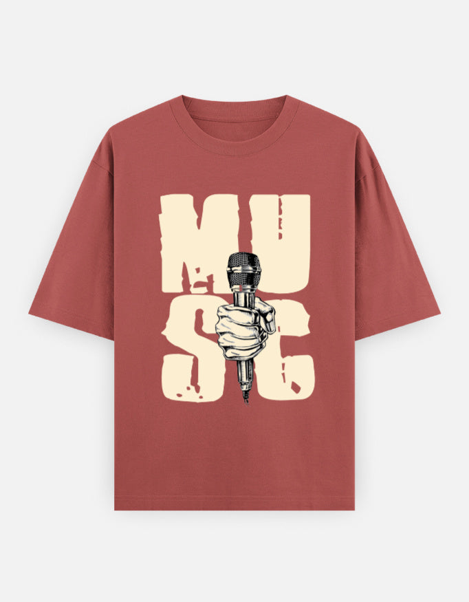 C-Labs Music Oversized Classic T-Shirt Coral Front_1_c_52_397e9bd2-2a5f-4246-bf9f-eff78c022b60
