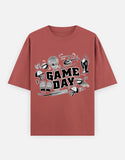 C-Labs Game Day CSK theme Oversized Classic T-Shirt Coral Front_1_c_52_3b6fcf52-7923-49cc-8f77-4ee56963d82b