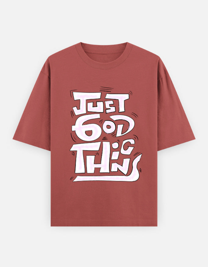 C-Labs Just God Things Oversized Classic T-Shirt Coral Front_1_c_52_4aa9cec0-569b-4ca1-b627-71ae8781f7ba